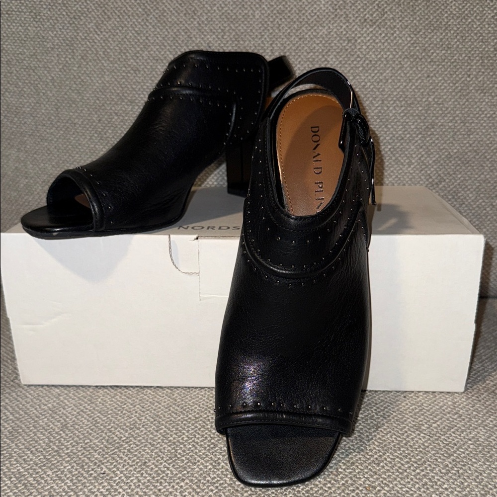 Donald J. Pliner Penny Black Peep-Toe Heels